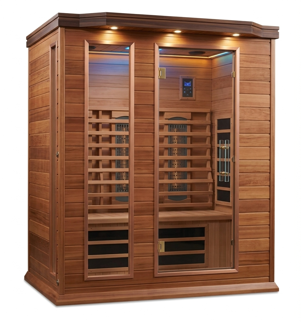 Maxxus 3-Person Full Spectrum Infrared Sauna - Canadian Red Cedar