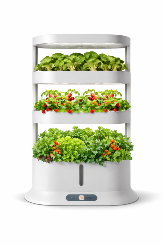 Hydroponic Planet Tray Tower Hydroponics Growing System with LED Grow Lights (3 Tier)